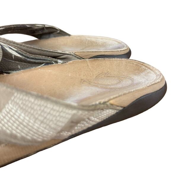 OluKai Tuahine Mens Leather Thongs Flip Flop Beach Vacation Sandals Shoes sz 9 main image 15
